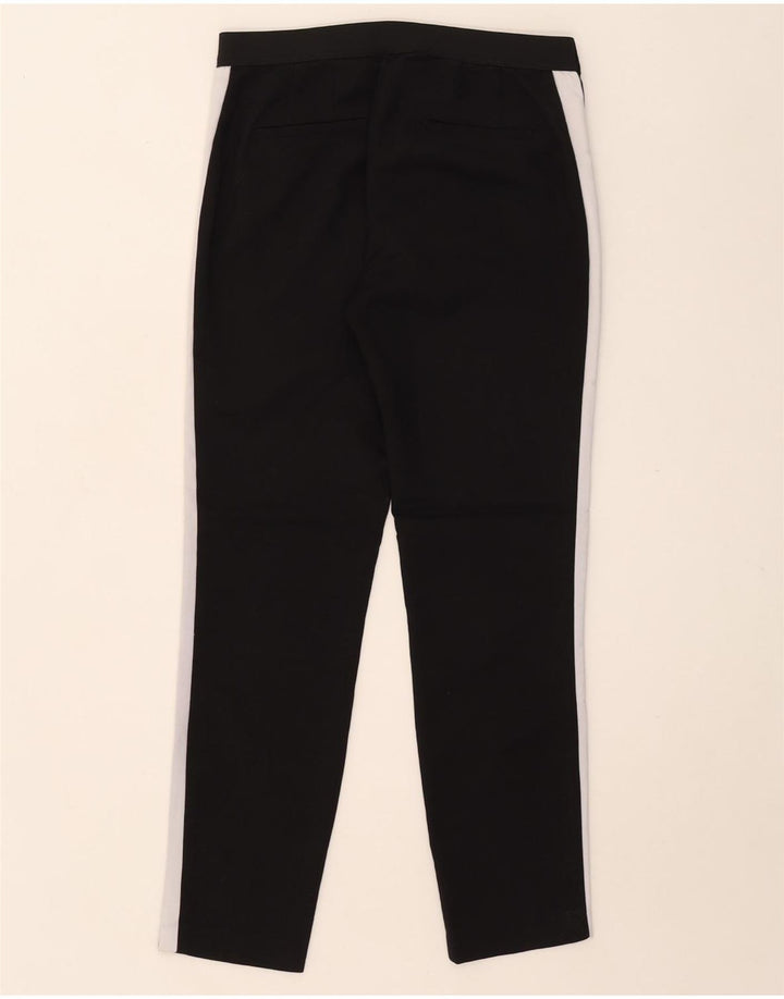 Schmale Chino-Hose für Damen von Zara, Größe M, W28, L28, Schwarz, Farbblock