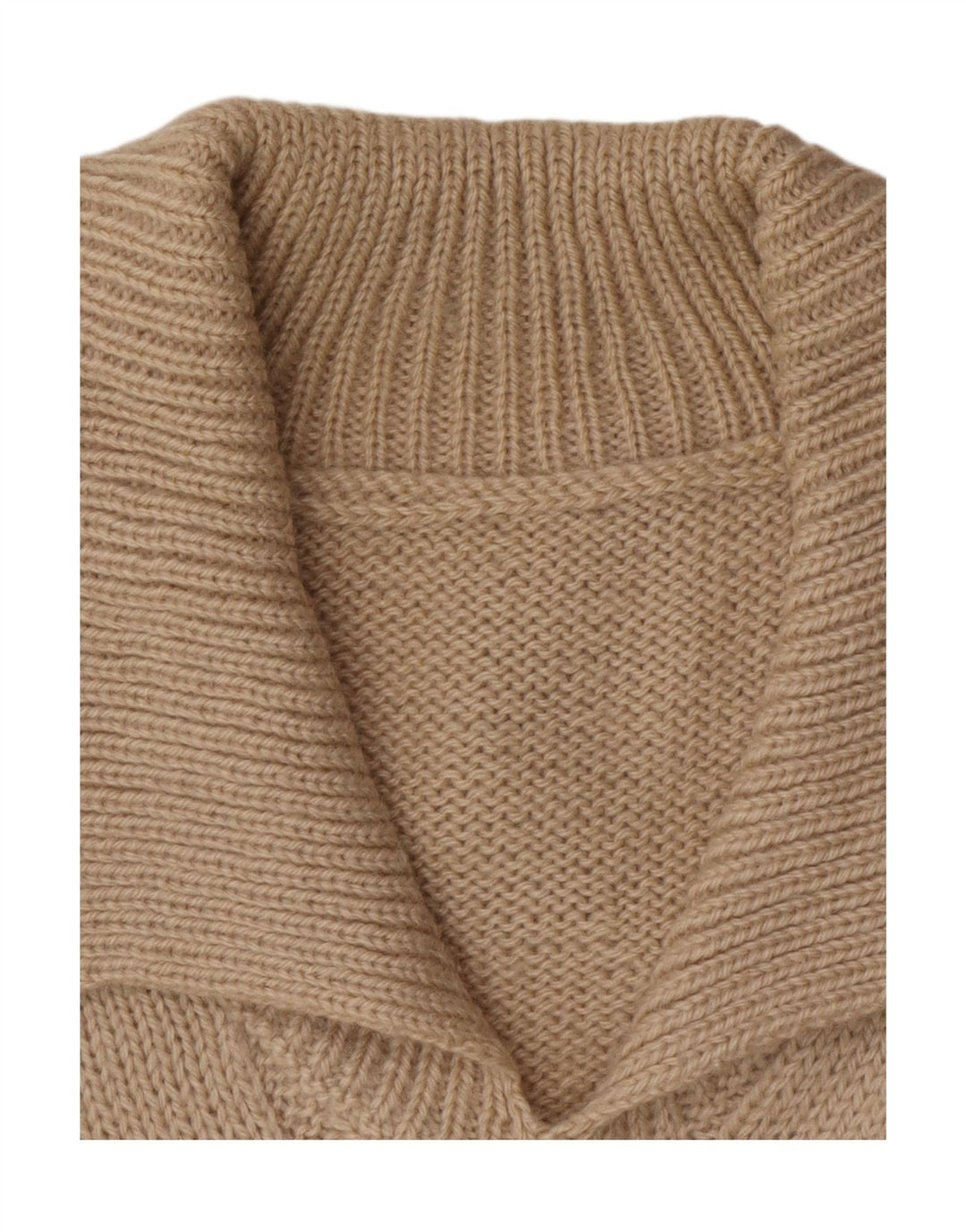 Vintage Damen Rollkragenpullover Pullover UK 14 Medium Beige