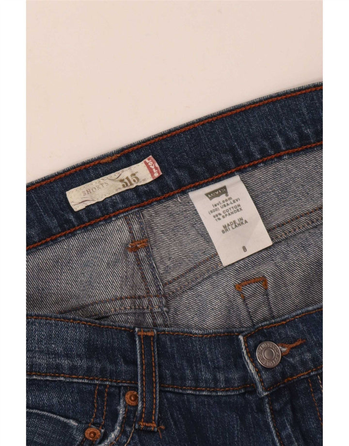 Levi's Damen 515 Denim Shorts US 8 Medium W30 Blaue Baumwolle