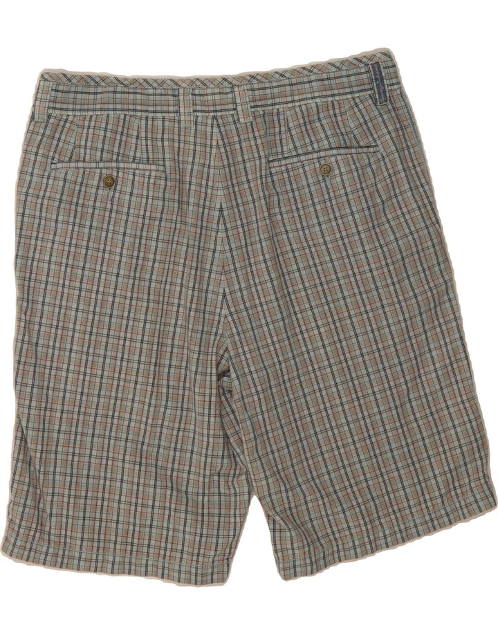 TOMMY BAHAMA Mens Chino Shorts W34 Large Grey Check Lyocell Vintage Tommy Bahama and Second-Hand Tommy Bahama from Messina Hembry 