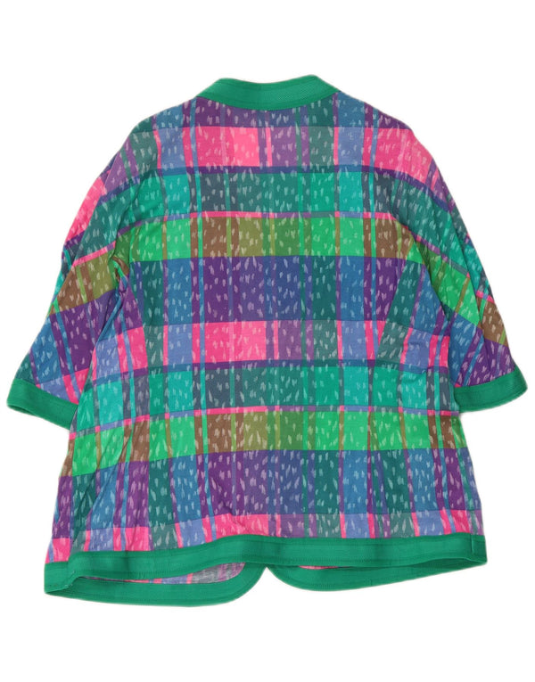 Liola Damen-Blazer mit 4 Knöpfen, Gr. 16, groß, mehrfarbig kariert