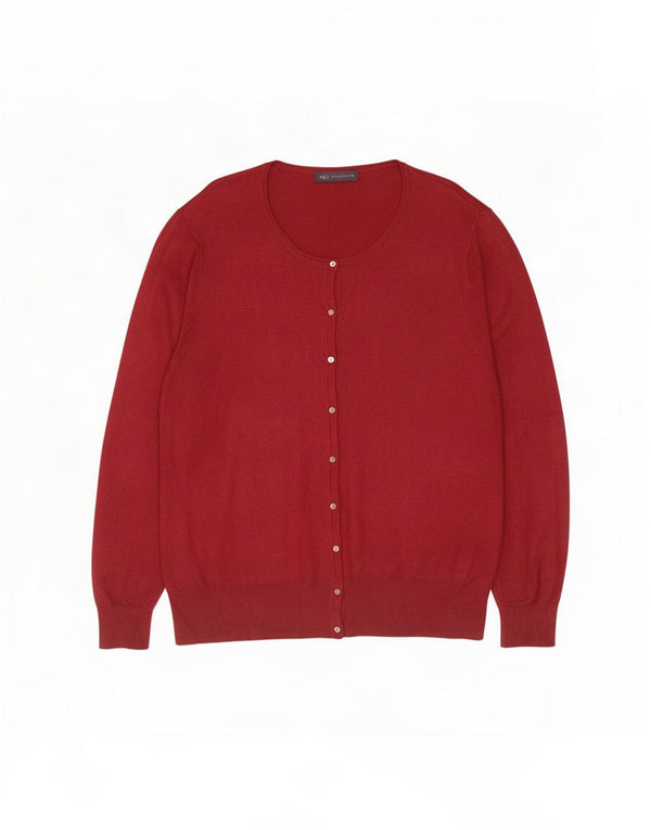 Marks & Spencer Damen Strickjacke UK 24 4XL Burgund Viskose