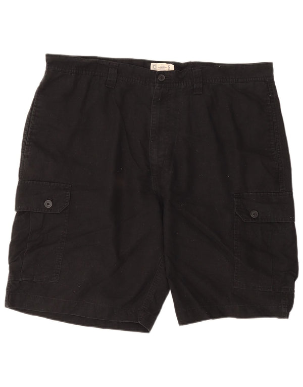 CHAPS Herren Cargo Shorts W38 XL Schwarz Leinen