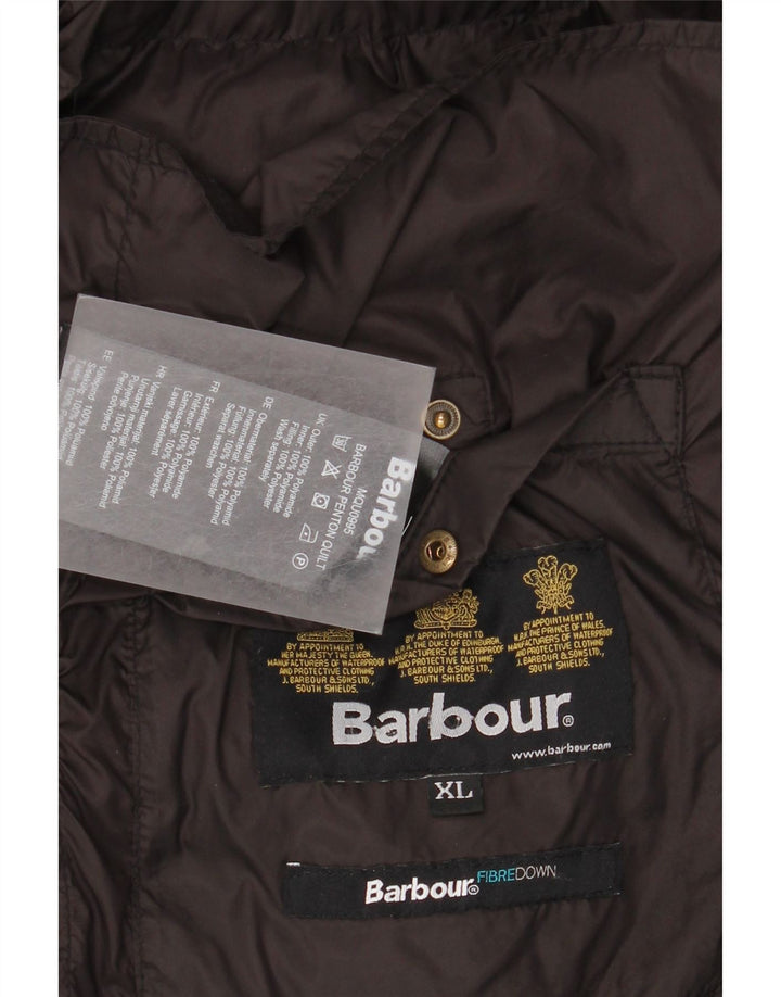 Barbour Herren gepolsterte Jacke UK 42 XL Schwarz Polyamid