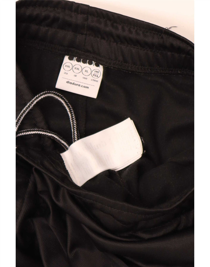 Diadora Herren-Trainingshose, Jogginghose, 2XL, Schwarz, Polyester