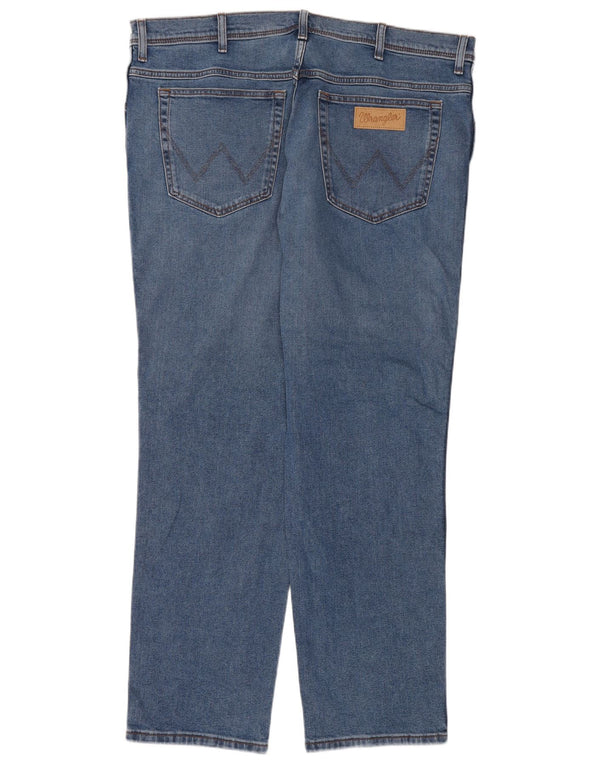 Wrangler Herren Texas Slim Jeans W42 L30 Blaue Baumwolle