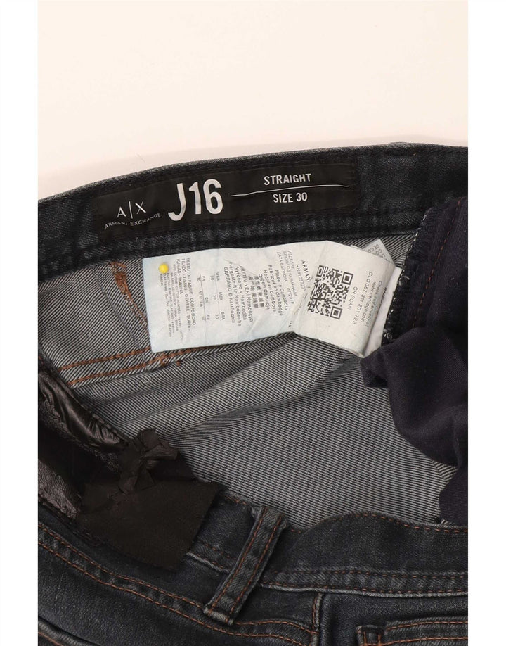 Armani Exchange Herren Straight Jeans W30 L32 Marineblau Baumwolle