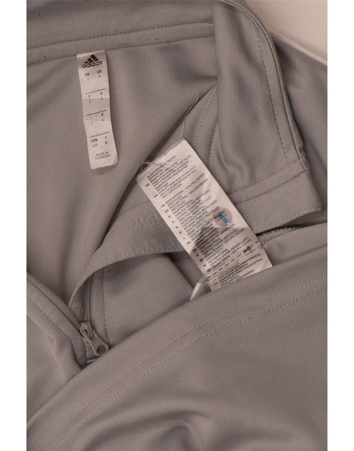 Adidas Herren Aeroready Zip Neck Pullover Trainingsanzug Top Small Grau Polyester