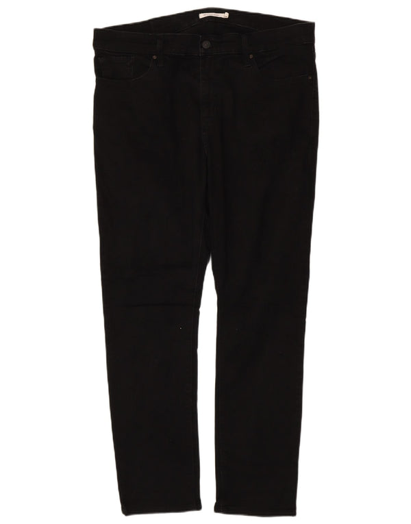 Levi's Damen 311 Shaping Skinny Jeans US 16 2XL W36 L29 Schwarze Baumwolle