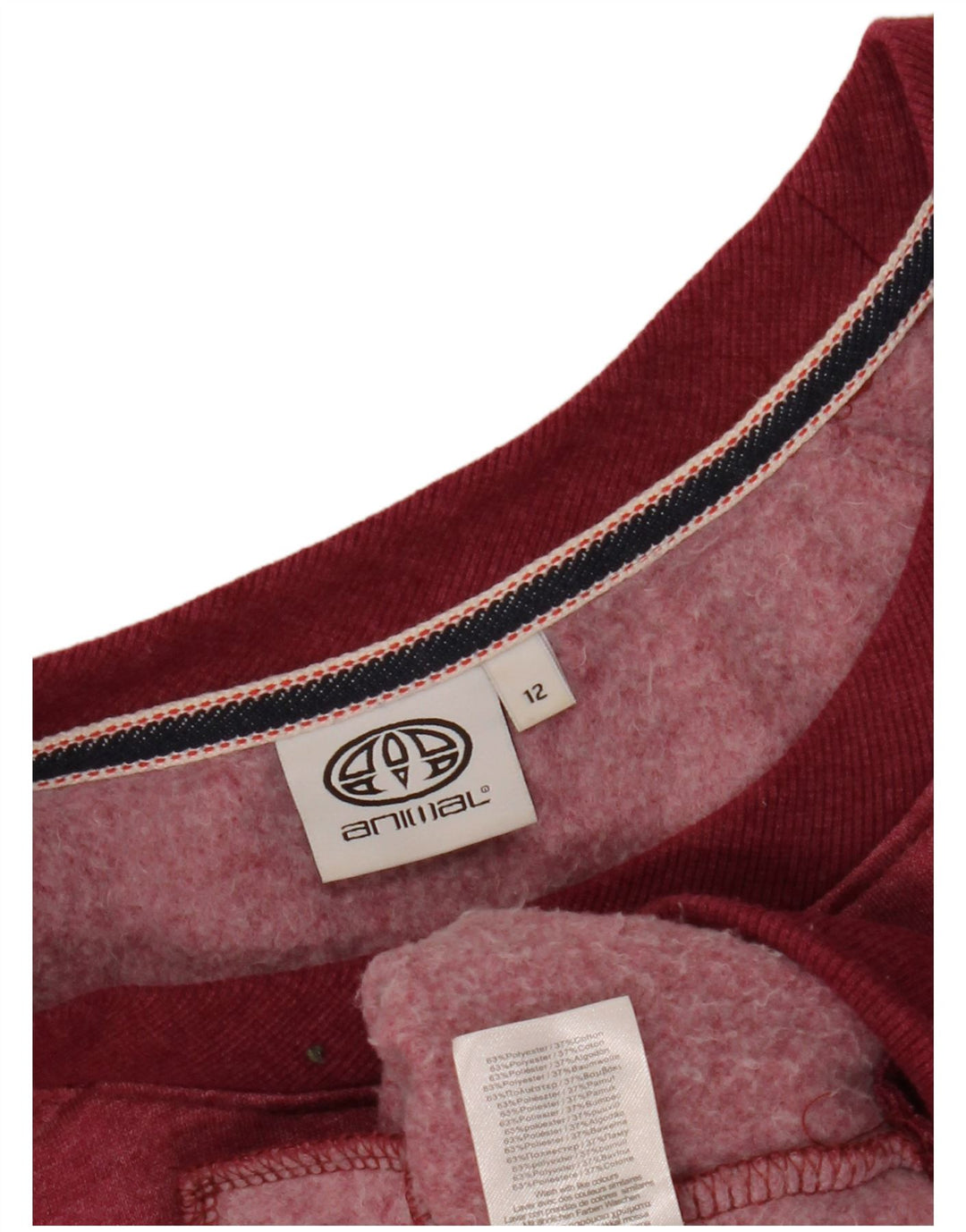 ANIMAL Grafik-Sweatshirt für Damen, UK 12, mittleres Burgunderrot, Polyester
