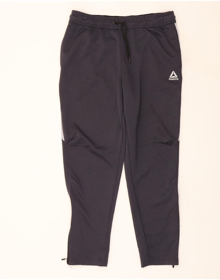REEBOK Mens Tracksuit Trousers Large  Grey Colourblock Polyester Vintage Reebok and Second-Hand Reebok from Messina Hembry 