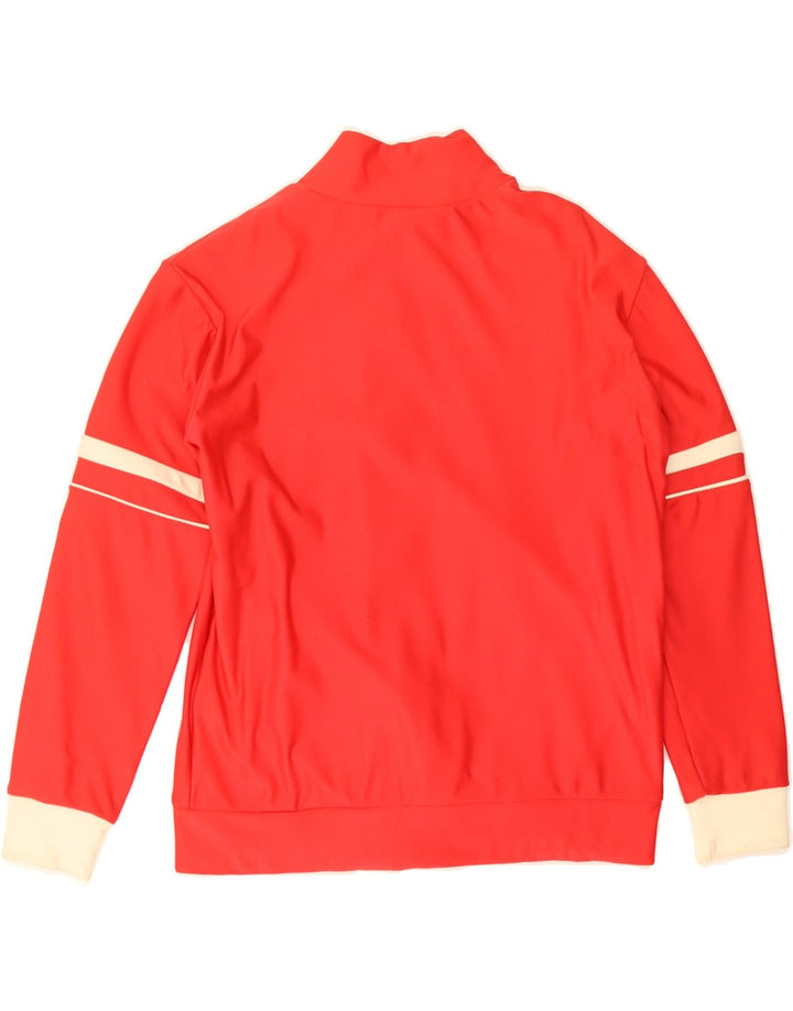 VINTAGE Womens Crop Tracksuit Top Jacket UK 12 Medium Red Polyamide Vintage Vintage and Second-Hand Vintage from Messina Hembry 