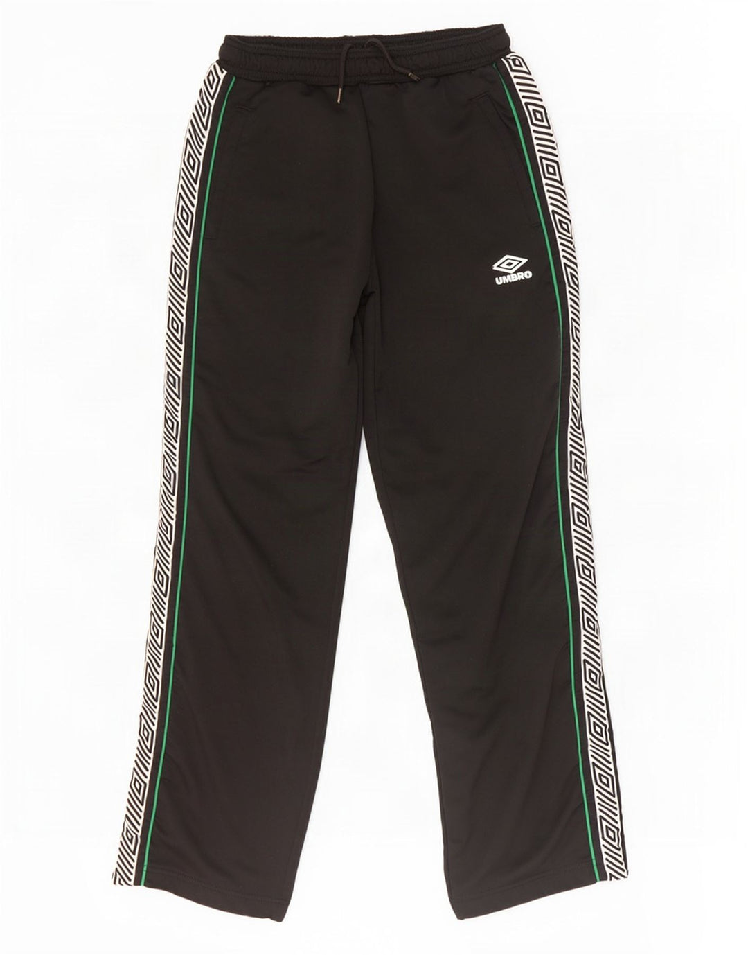 Umbro Herren-Trainingshose mit Grafik, groß, schwarzes Farbblock-Polyester