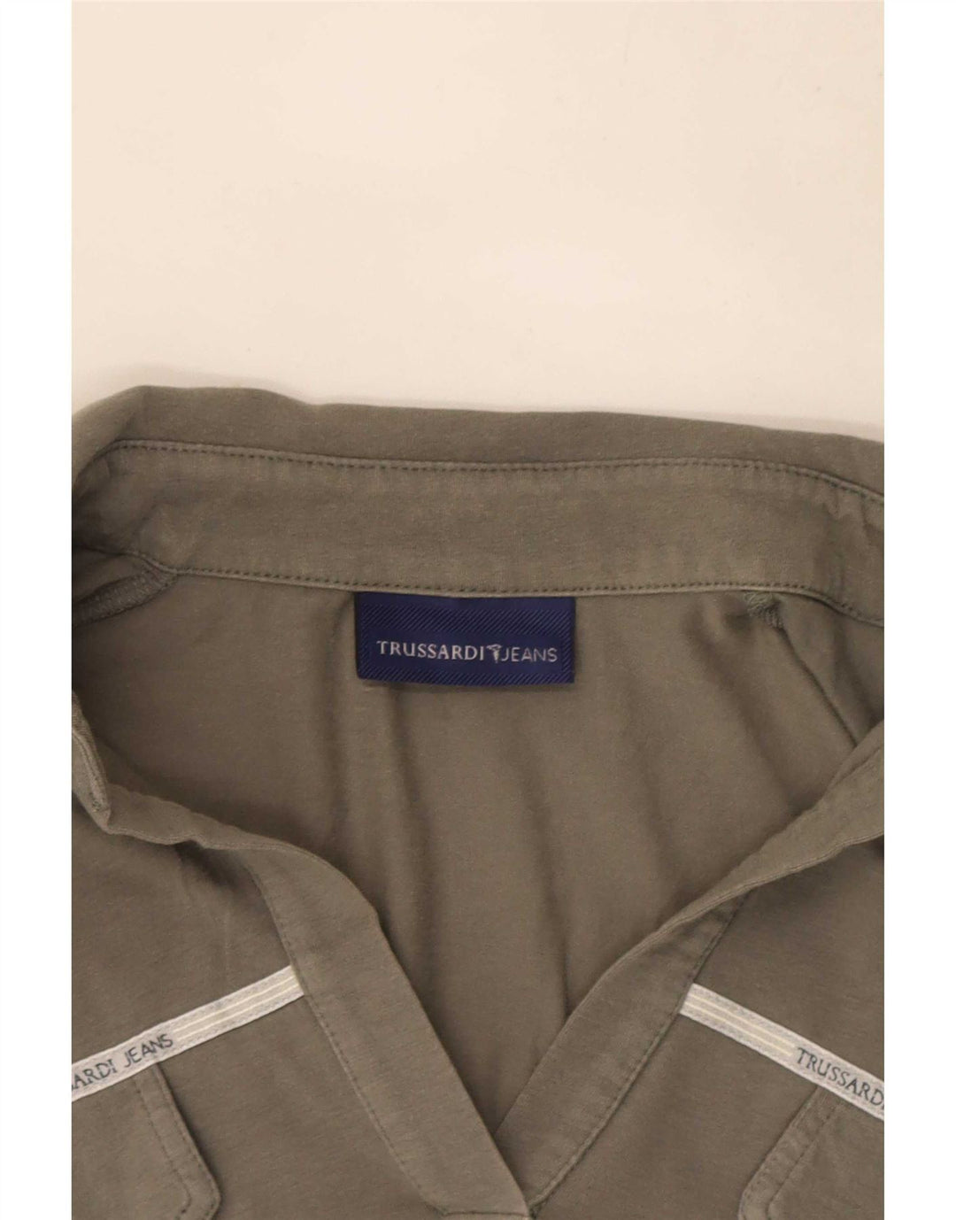 Trussardi Damen Poloshirt UK 14 Large Grau