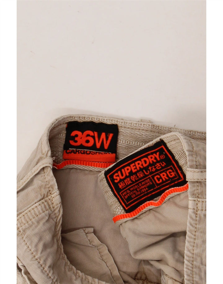 Superdry Herren Cargoshorts W36 Large Beige Baumwolle
