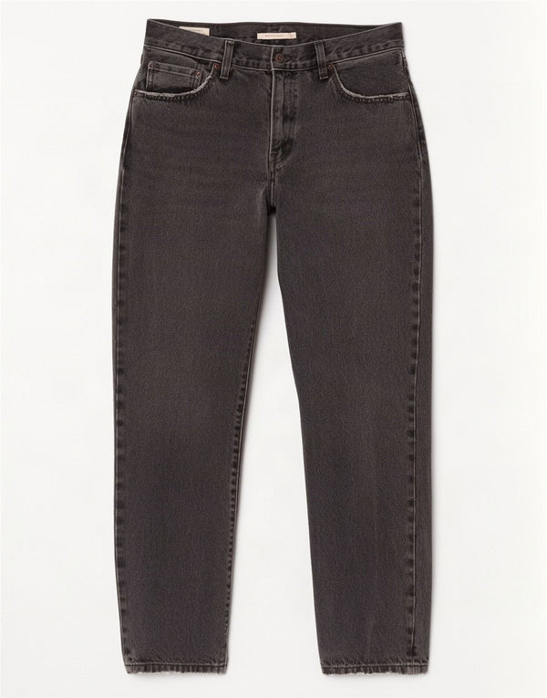 Levi's Damen Middy Straight Jeans W29 L31 Graue Baumwolle
