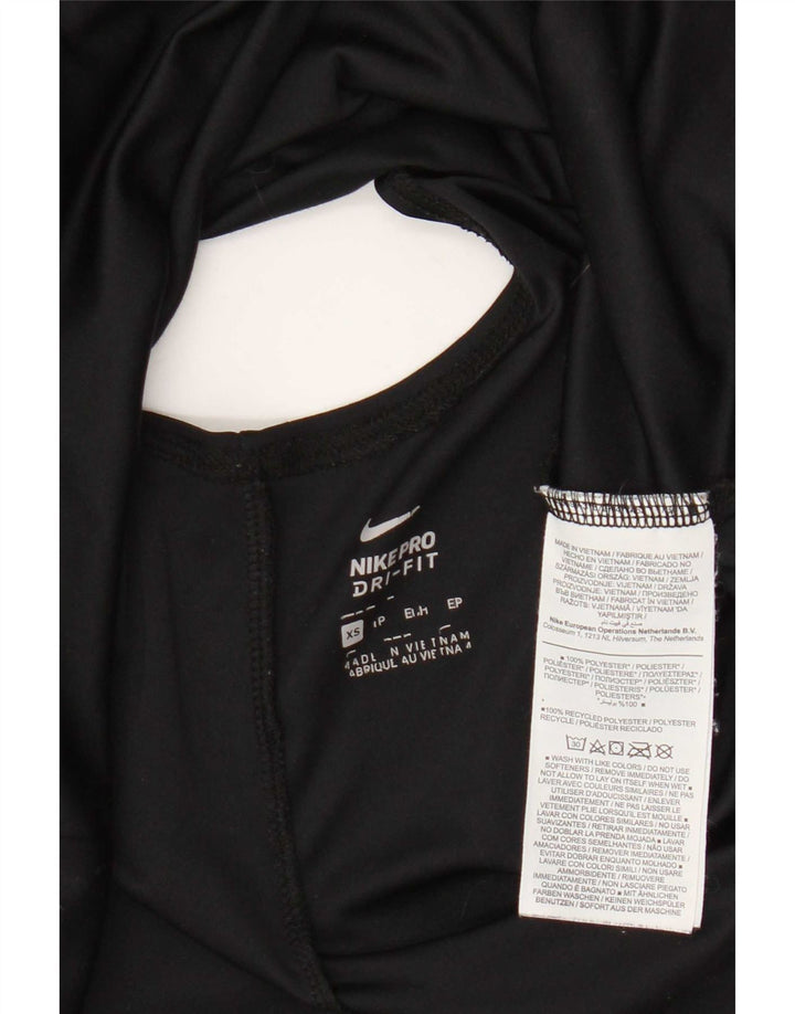 Nike Damen Dri Fit Übergroßes Grafik-Trägershirt UK 6 XS Schwarz Polyester