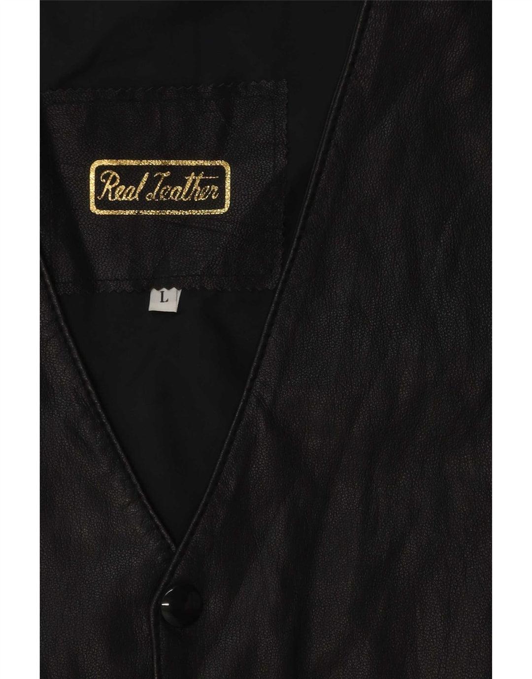 Vintage Herren Lederweste Groß Schwarz