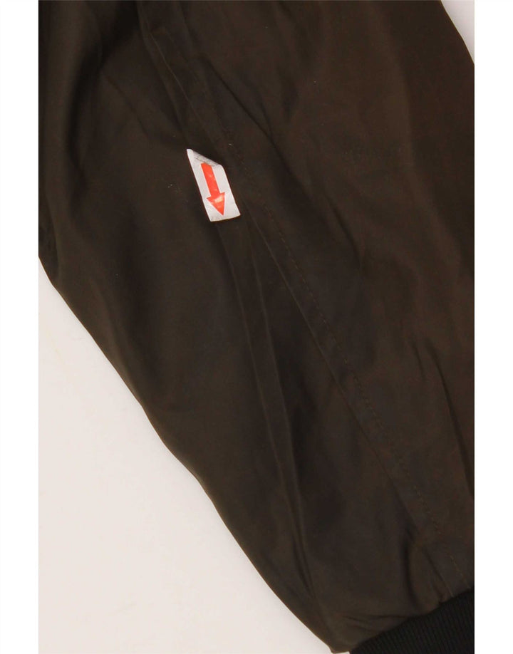 Zara Herren Bomberjacke UK 40 Large Khaki Colourblock Polyester