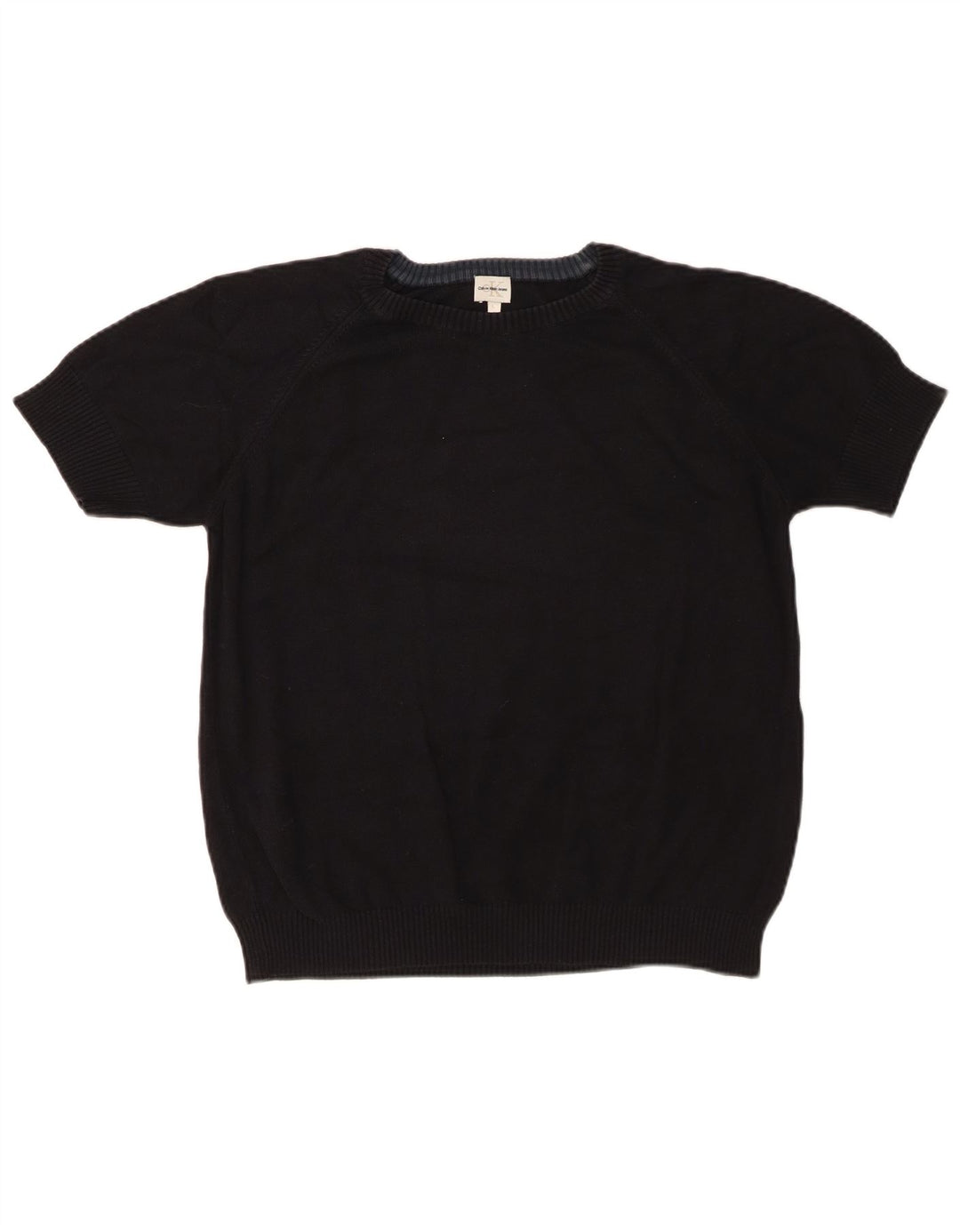 CALVIN KLEIN Damen-Pullover mit Rundhalsausschnitt, Gr. 16, Schwarz