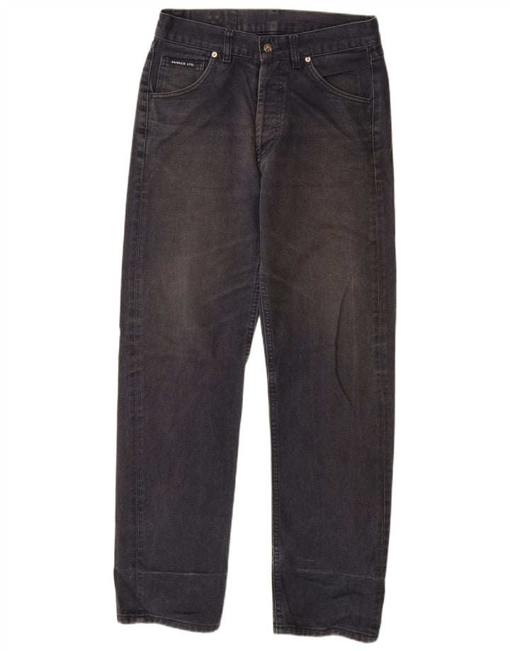 Avirex Herren Straight Jeans W30 L31 Marineblau Baumwolle