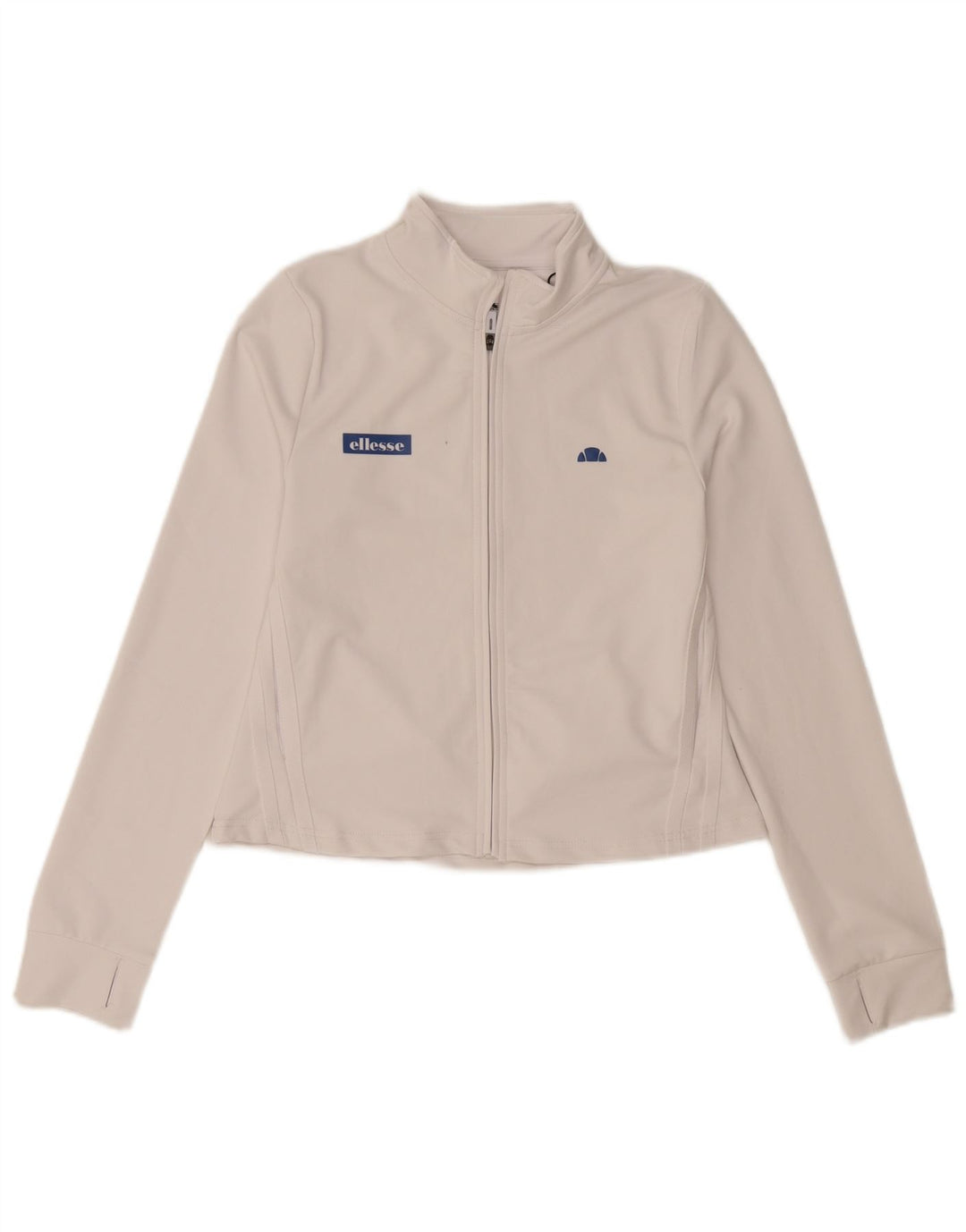 Ellesse Damen-Trainingsanzugoberteil, Jacke, UK 10, Größe S, Weiß, Polyester