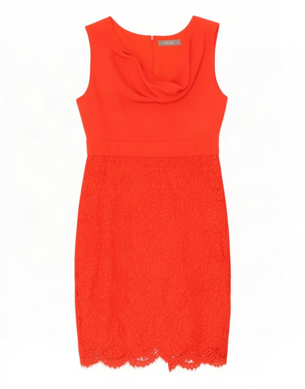Ärmelloses Etuikleid für Damen von Oasis, Größe S, Rot, Blumenmuster, Polyester