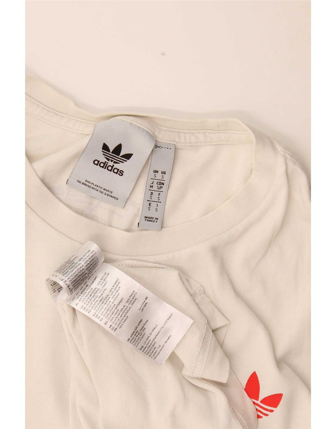 Adidas Herren Grafik T-Shirt Top Small Weiß Baumwolle