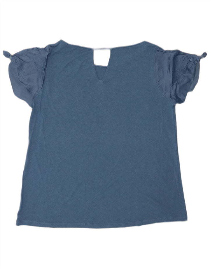 Massimo Dutti Damen T-Shirt Top UK 14 Large Blau