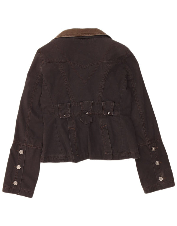 Diesel Damen-Blazerjacke mit 3 Knöpfen, UK 12, mittelschwarz, Baumwolle