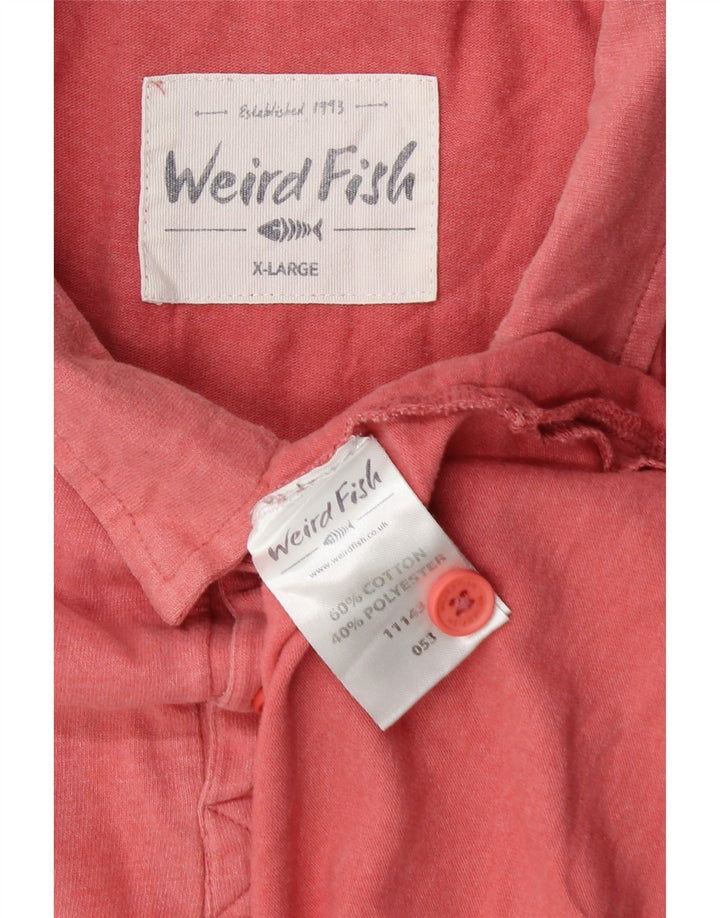 WEIRD FISH Herren Poloshirt XL Rosa Baumwolle