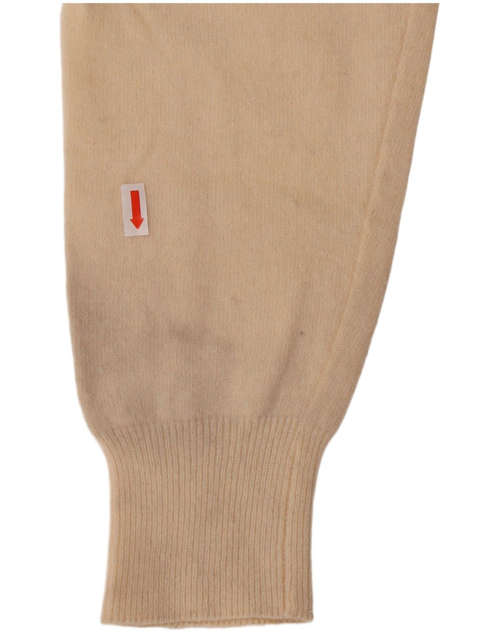 Kappa Herren-Pullover mit V-Ausschnitt XL aus weißer Lammwolle