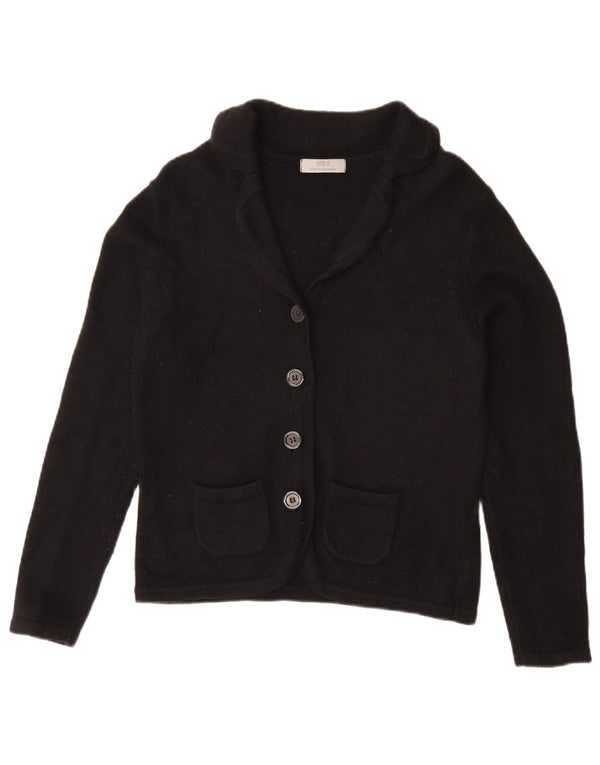 Marks & Spencer Damen-Cardigan-Pullover UK 12 Mittelschwarze Baumwolle