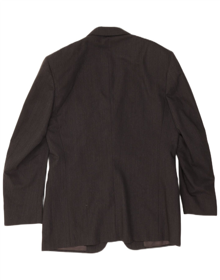 Canali Herren-Blazer mit 2 Knöpfen, IT 50, große schwarze Wolle