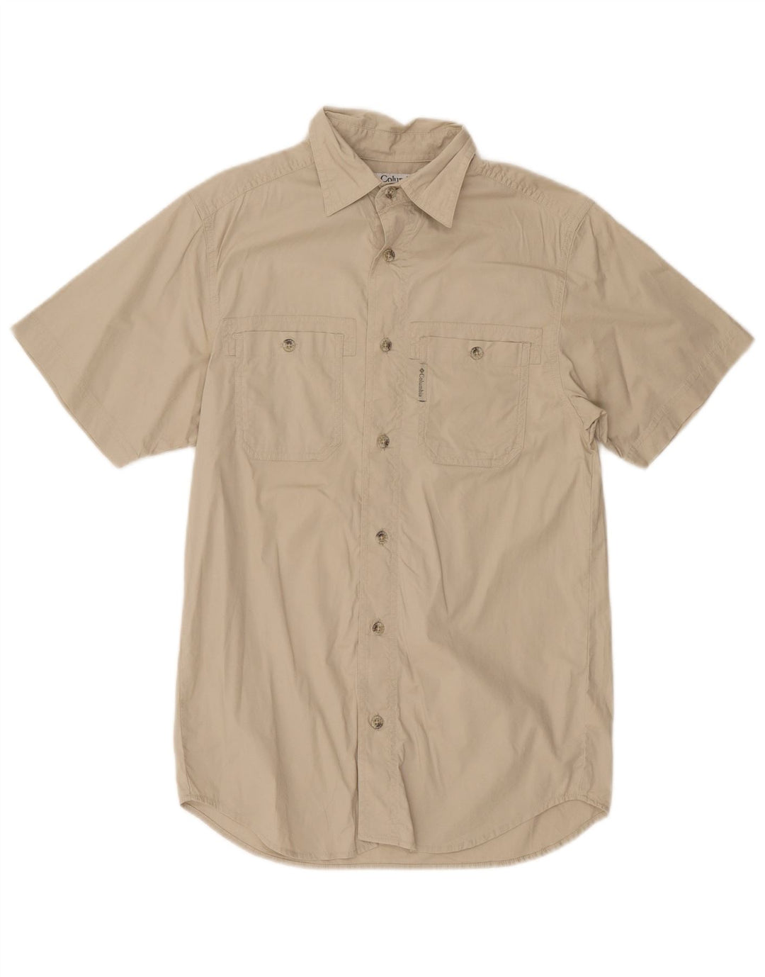 Columbia Herren Kurzarmhemd Small Beige Baumwolle