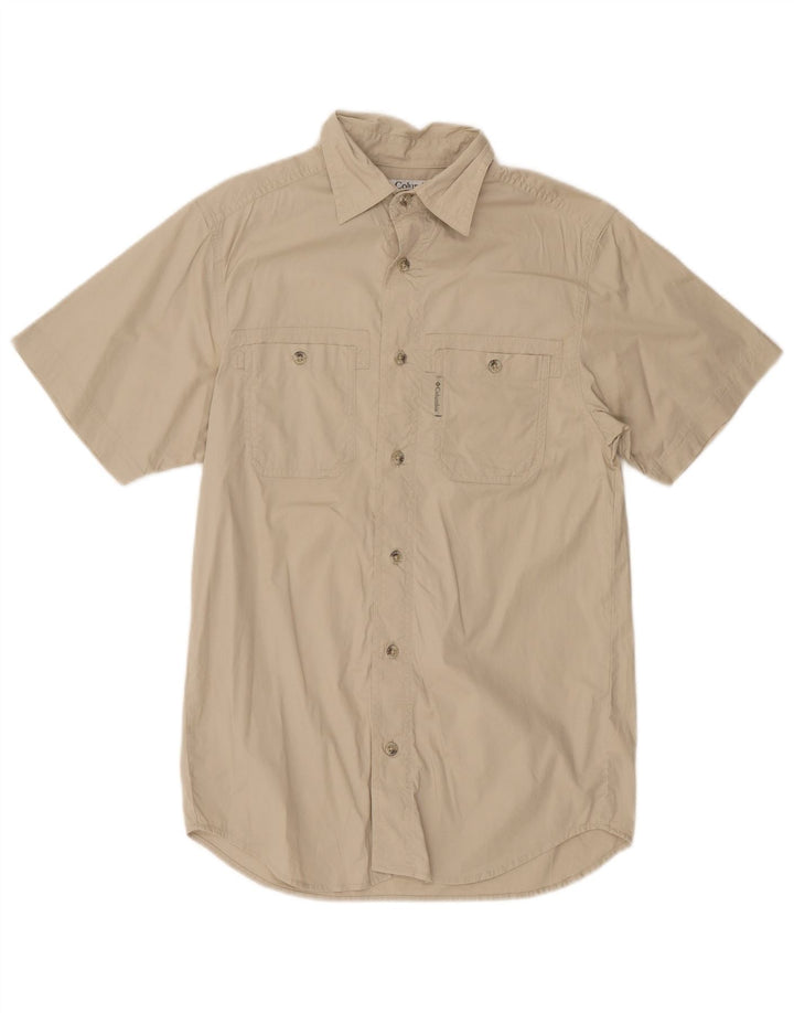 Columbia Herren Kurzarmhemd Small Beige Baumwolle