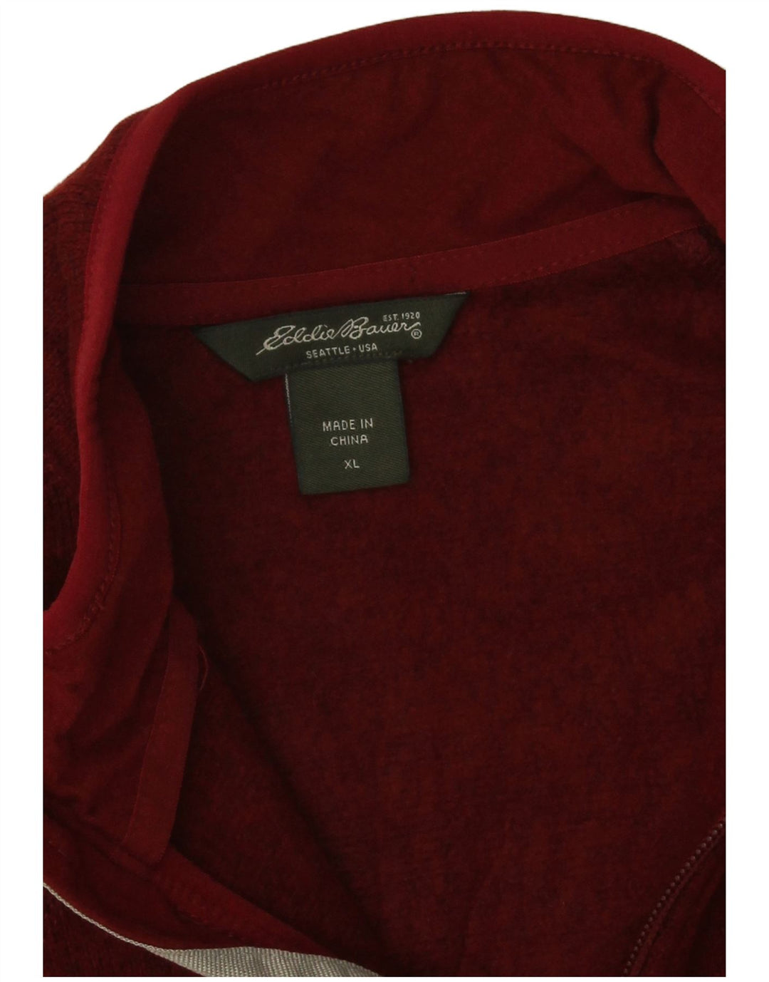 Eddie Bauer Damen-Trainingsanzug-Top-Jacke, UK 18, XL, rot geflecktes Polyester