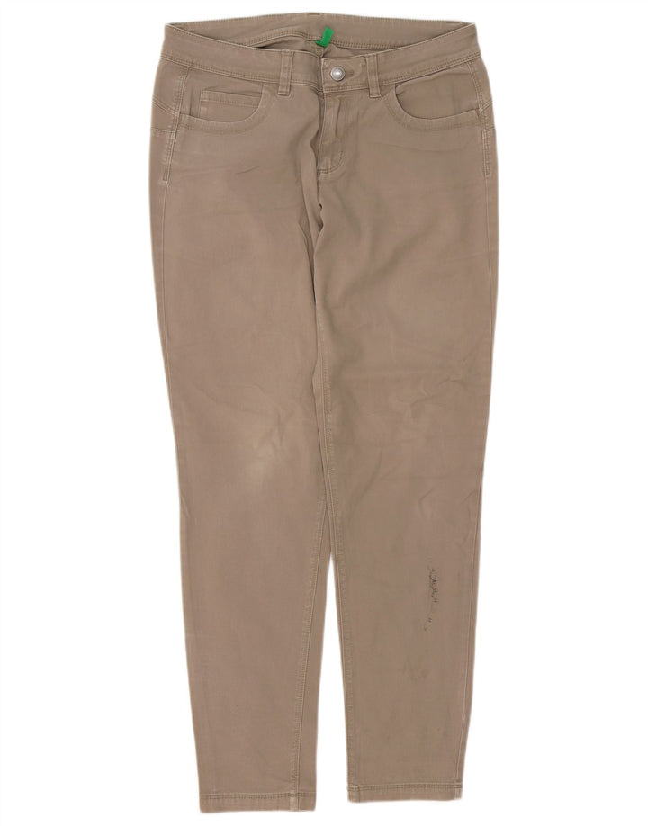Benetton Damen Slim Freizeithose W30 L30 Beige