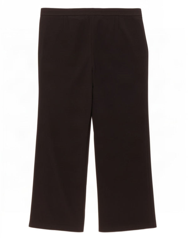 Marks & Spencer Womens Wide Leg Casual Trousers UK 16 Large W34 L29 Black