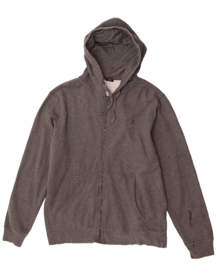 Starter Herren-Kapuzenpullover mit Reißverschluss, groß, aus grauer Baumwolle