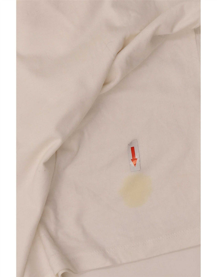 Levi's Damen-T-Shirt mit Grafik, UK 8, Größe S, weiße Baumwolle