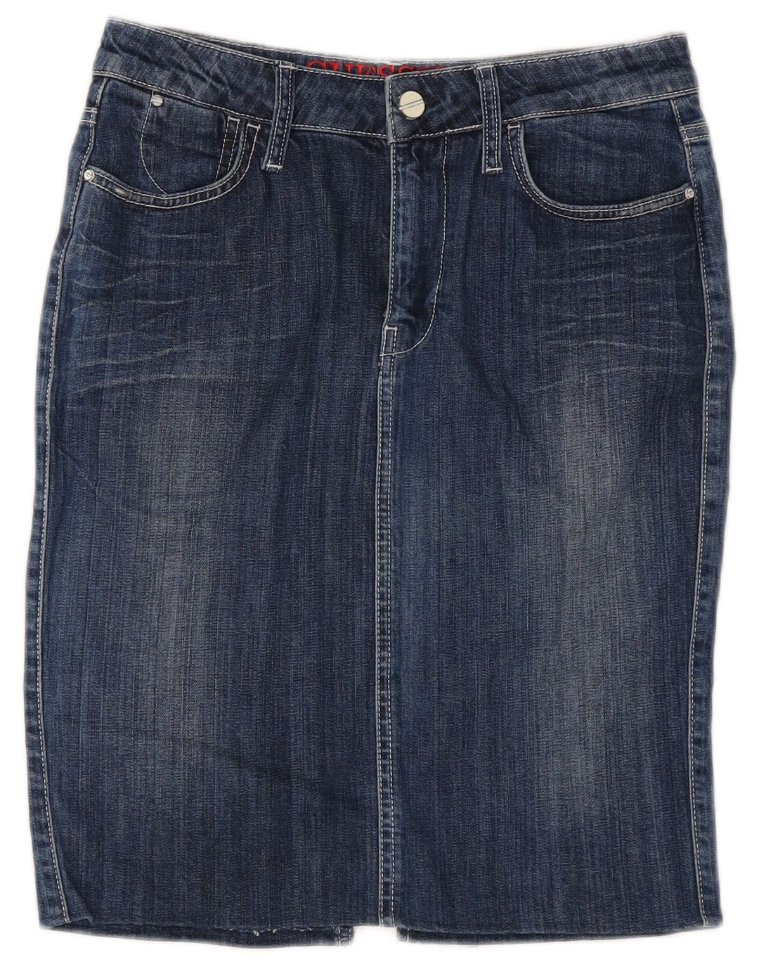 Guess Damen Jeansrock W28 Mittelblau