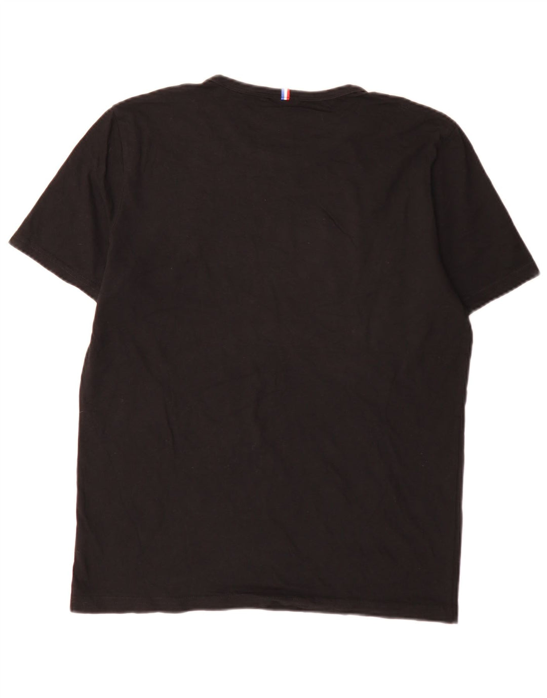 Le Coq Sportif Herren-T-Shirt mit normaler Passform, mittelschwarze Baumwolle