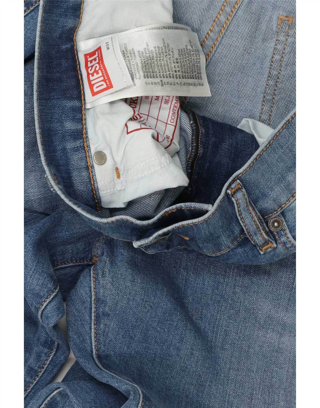 Diesel Herren Slim Jeans W33 L32 Blaue Baumwolle