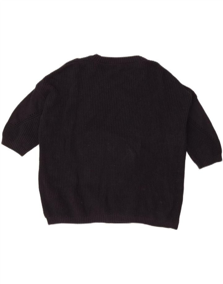 FRENCH CONNECTION Womens Crew Neck Jumper Sweater UK 14 Medium Navy Blue Vintage French Connection and Second-Hand French Connection from Messina Hembry 
