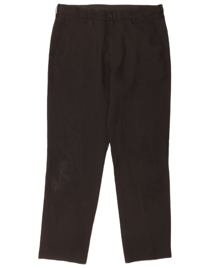 Marks & Spencer Herren-Chinohose mit normaler Passform, W32, L31, schwarzes Polyester