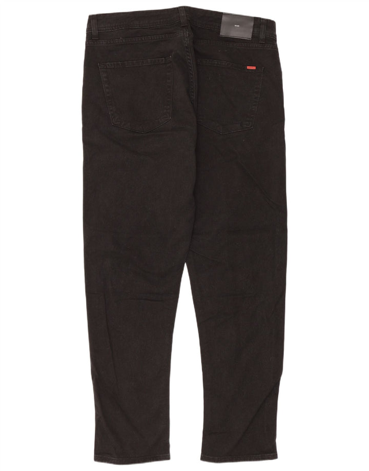 Liu Jo Herren Fred Regular Cropped Jeans W36 L29 Schwarze Baumwolle