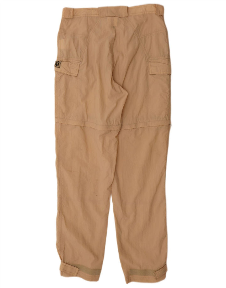 Jack Wolfskin Damen Cargo-Windbreaker-Hose, Größe L, W32, L33, Beige