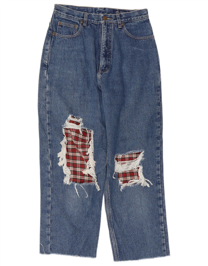 Eddie Bauer Damen-Jeans mit hoher Taille, kurz geschnitten, US 8, Mittel, W28, L24, Blau