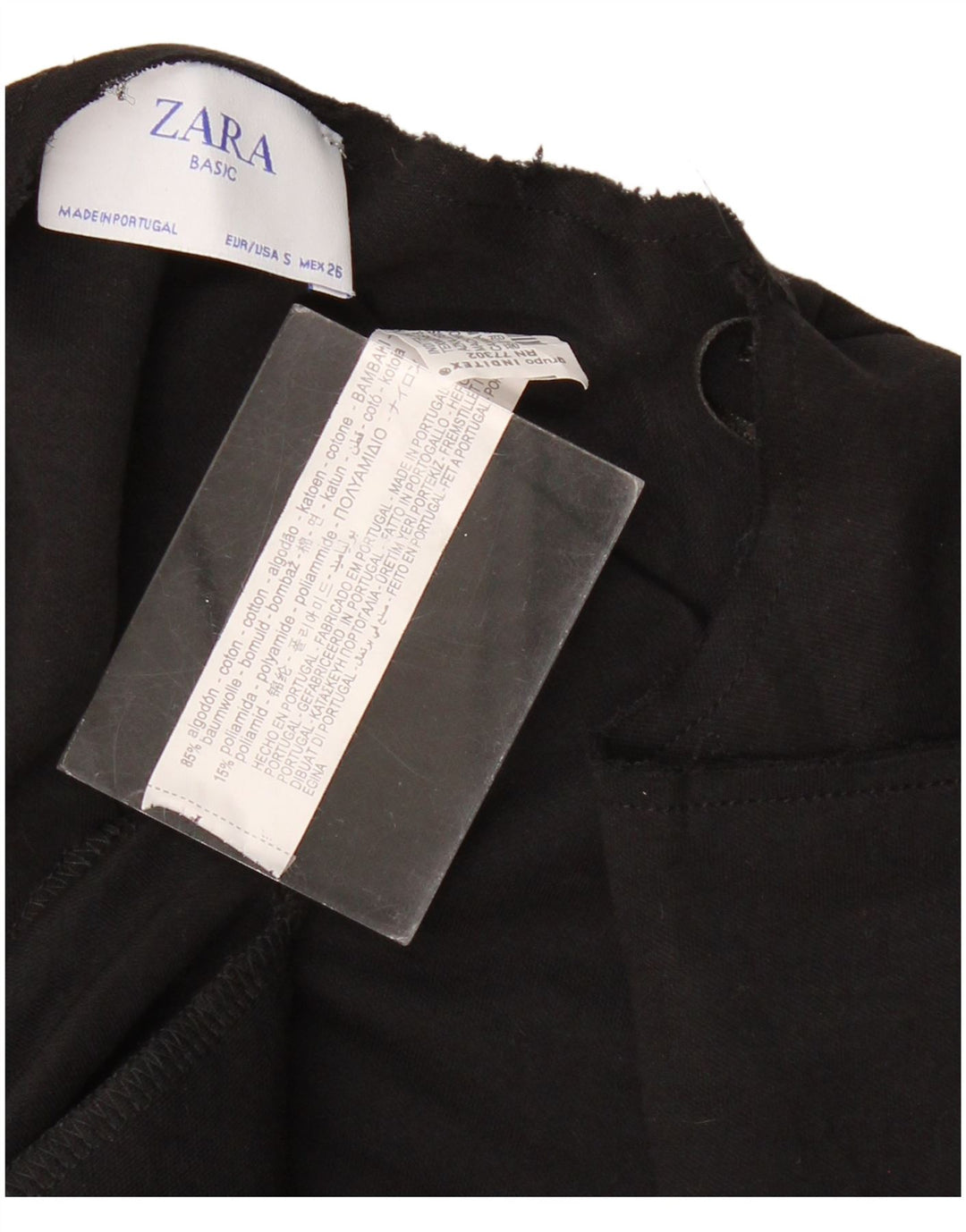 Langes, übergroßes Cardigan-Oberteil für Damen von Zara, Gr. 10, Größe S, Schwarz, Baumwolle
